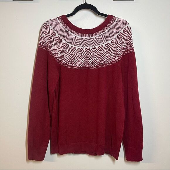 Croft & Barrow Red White Holiday Knit Sweater Size Extra Extra Large - Picture 5 of 10